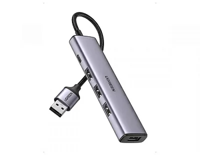 USB-хаб UGREEN CM473 USB 3.0 (4xUSB 3.0) Серый 20805_