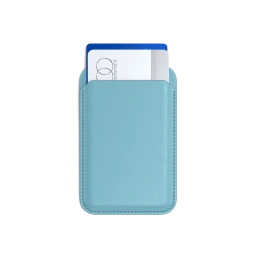 Магнитный кошелек-подставка из веганской кожи Satechi Magnetic Wallet Stand Magsafe Compatible. Цвет: светло-голубой AP-MWSB