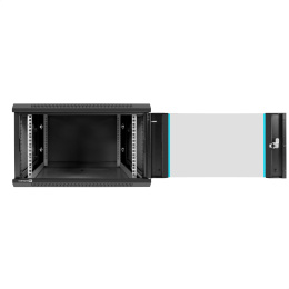 Шкаф телекоммуникационный 19" настенный 6U ExeGate EC-WM-6U.600.G.BLACK 19”, 6U, 600x600x370mm ШхГхВ , передняя дверь закаленное стекло, съемные боковые панели, пыле- и влагозащита IP23, черный RAL 9004 EX298606RUS