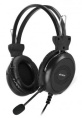 Наушники накладные с микрофоном A4TECH HU-30 черный (проводные, кабель 2м, USB) (HU-30)