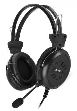 Наушники накладные с микрофоном A4TECH HU-30 черный (проводные, кабель 2м, USB) (HU-30)