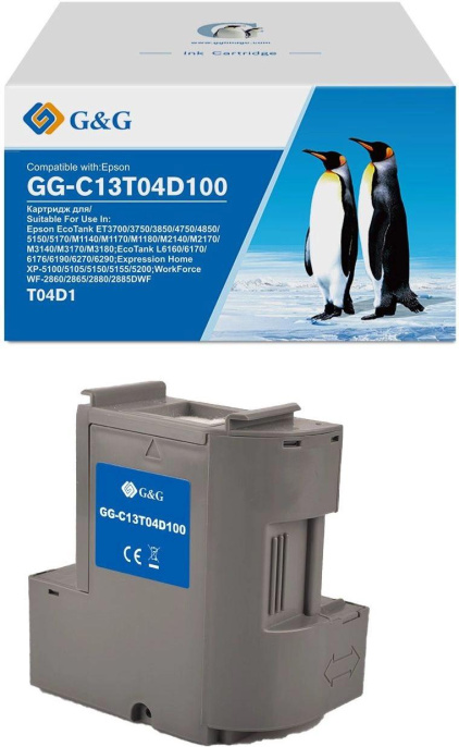 Бункер G&G GG-C13T04D100 C13T04D100 для EcoTank ET3700/3750/3850/4750/4850/5150/5170/M1140/M1170/M1180/M2140/M2170