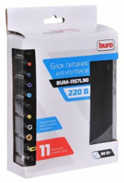 Блок питания Buro BUM-1157L90 автоматический 90W 18.5V-20V 11-коннект. 4.62A от бытовой электросети LED индикатор