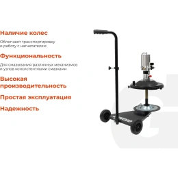 Пневматическая установка Gigant для раздачи густой смазки из бочек 20 л GPIDG-20