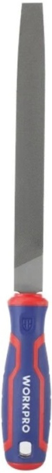 Напильник WorkPro WP251001 200мм (плоский, материал T12, противоскользящая трехцветная ручка)