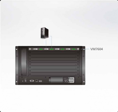 ATEN VM7604-AT Карта интерфейсная, DVI+AUDIO, 4 внешних входных порта: DVI-D+5-контактн. клемма, поддержка сбалансированного/не сбалансированного стерео сигнала;для VM1600