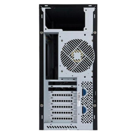 Корпус серверный Midi Tower InWin PE689 Black 750W P75F 80plus Gold USB3.0*2+A HD +front fan 120mm*1+rear fan 120mm*1+ 2*2SATA+1*1SATA+Intrusion Switch/ holes for SL20” RACKMOUNT 6195533