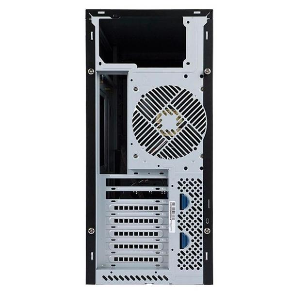 Корпус серверный Midi Tower InWin PE689 Black 750W P75F 80plus Gold USB3.0*2+A HD +front fan 120mm*1+rear fan 120mm*1+ 2*2SATA+1*1SATA+Intrusion Switch/ holes for SL20” RACKMOUNT 6195533