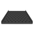 Полка стационарная 19" ExeGate ECSF-FS1000-B перфорированная, глубина 650мм, крепление 19" 1U, для напольных шкафов и стоек глубиной 800мм/1000мм, нагрузка до 100кг, цвет черный RAL 9004 EX301334RUS