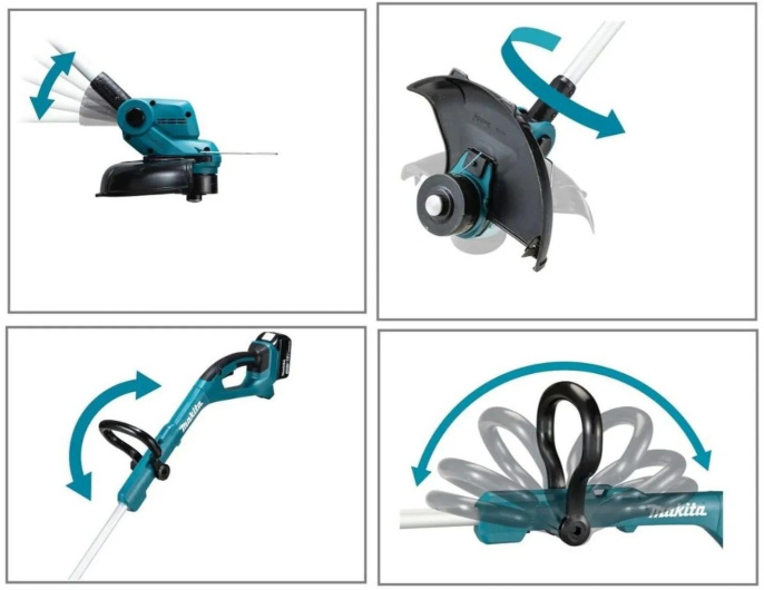Триммер электрический Makita DUR193RF аккум. 280Вт неразбор.штан. реж.эл.:леска