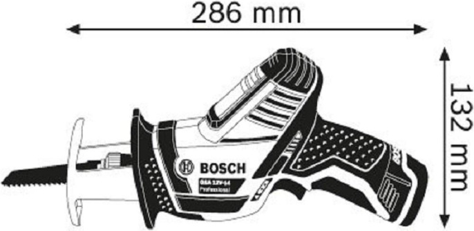 Сабельная пила Bosch GSA 10,8V-LI Solo аккум. 3000ход/мин 060164L902