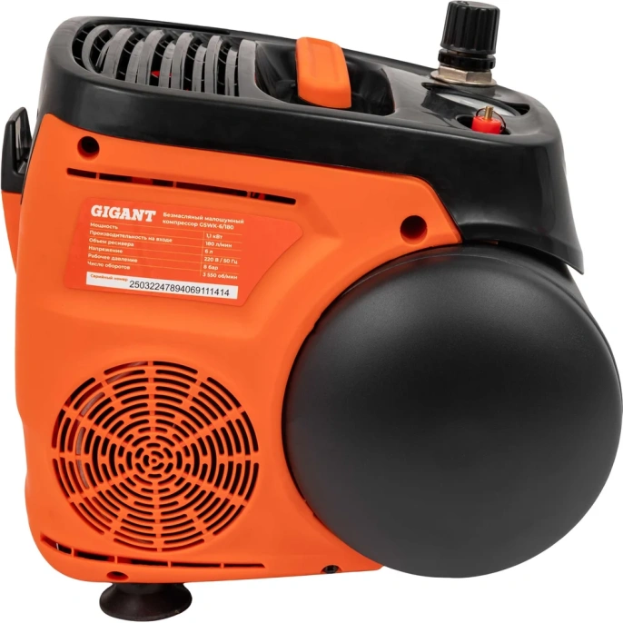 Безмасляный малошумный компрессор Gigant GSWK-6/180