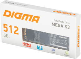 SSD накопитель Digma Mega S3 DGSM3512GS33T 512ГБ, M.2 2280, PCIe 3.0 x4,  NVMe,  M.2,  rtl