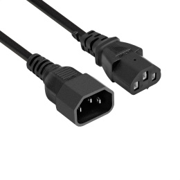 Кабель питания ExeGate Special EC-3S-C13->C14/3x0.5 (IEC 320 C13 ->IEC 320 C14, 3*0.5mm2, CCA, черный, 3м) ES280989RUS