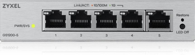 Коммутатор ZyXEL GS1200-5V3-EU0101F, управляемый
