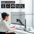 Кронштейн для монитора 13"-34" настольный ExeGate EDM1-3410-02G EX300163RUS (газовая пружина, VESA 75x75, 100x100, макс.нагрузка 10 кг, наклон -90°/+90°, поворот -90°/+90°, вращение 360°, 2 способа крепления: сквозное и струбцина, цвет черный)