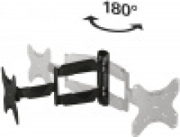 Кронштейн для телевизора HAMA H-118665, 10-48", настенный, поворот и наклон,  черный [00118665]