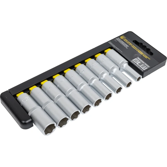 Набор удлиненных торцевых головок 1/2 SuperLock 9шт, 8-17мм Berger BG BG2030