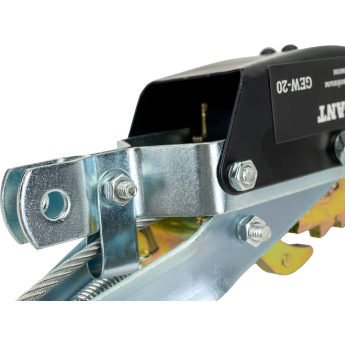 Ручная лебедка с двойным храповым механизмом Gigant 1т, Диаметр троса 11мм, длина троса 2,2м, GEW-20