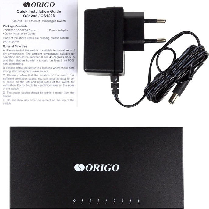 Коммутатор ORIGO OS1208, неуправляемый [os1208/a1a]