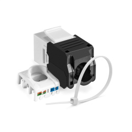 Модуль-вставка Keystone Jack RJ-45 ExeGate KJ-8P8C-U-C6A-180-TL (Кат.6A, неэкранированная, 180 градусов, IDC Toolless (без инструмента)) EX297266RUS