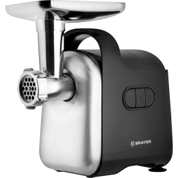 Мясорубка BRAYER 2000 Вт, реверс, насадки кеббе, колбасы, овощей BR1602