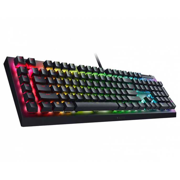 Клавиатура Razer BlackWidow V4 Green Switch механическая черный USB Multimedia for gamer LED RZ03-04700800-R3R1 кабель 2м