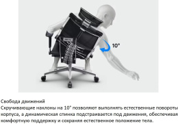 Кресло руководителя эргономичное Метта Yoga Spine Triumph B2 Черный CC.50.15.13A Infinity Easy Clean экокожа/сетка с подголов. крестов. алюминий хром (Z509734677)