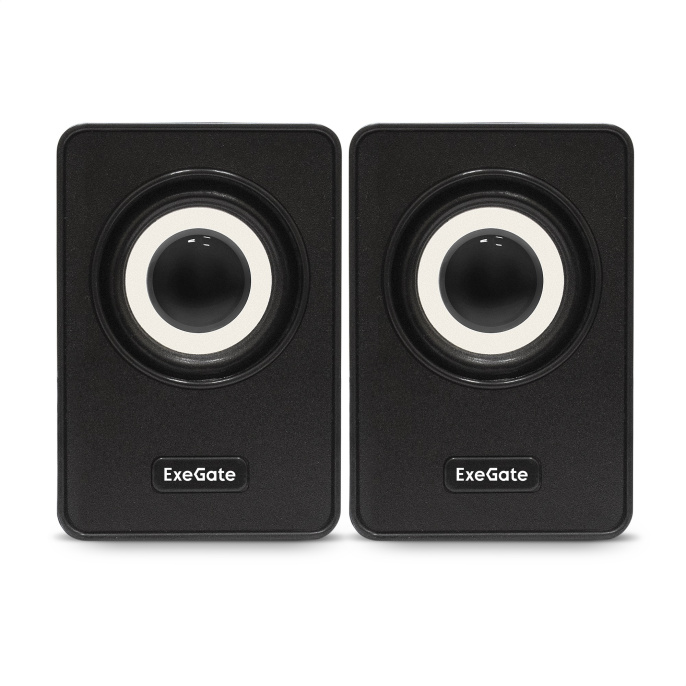 Акустическая система 2.0 ExeGate Disco 120 (питание USB, 2х3Вт (6Вт RMS), 100-20000Гц, черный, Color Box) EX287054RUS