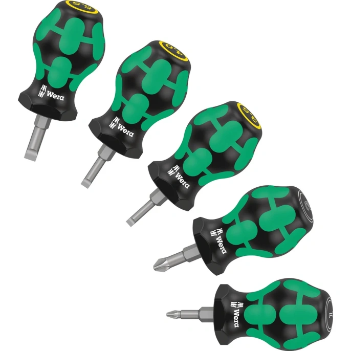 Набор коротких отверток WERA Stubby Set 2 SL3.5/4/5.5, PZ1/2 x 25 мм WE-008871