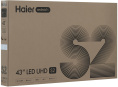 Телевизор LED Haier 43" LED S2 Frameless черный 4K Ultra HD 60Hz MEMC DVB-T DVB-T2 DVB-C DVB-S DVB-S2 USB WiFi Smart TV RUS (DH1ZR7M00RU)