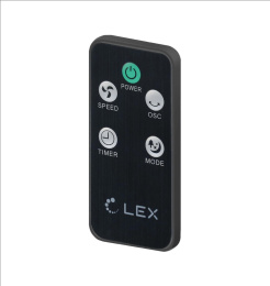 Вентилятор напольный Lex LXFC 8365 50Вт скоростей:2 ПДУ черный
