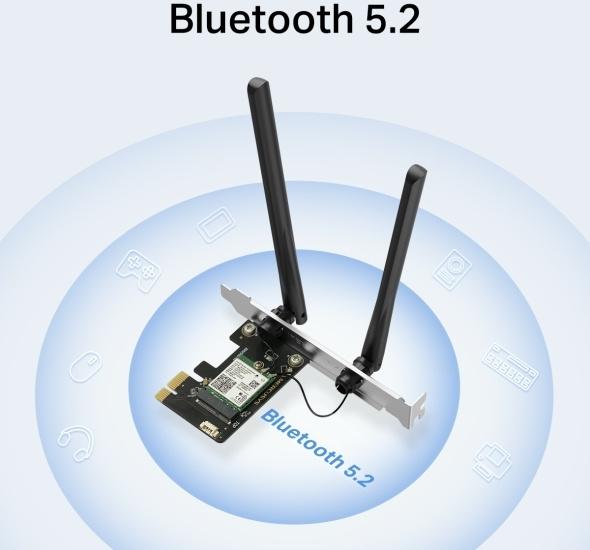 Wi-Fi + Bluetooth адаптер MERCUSYS MA80XE PCI Express