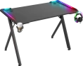 Defender Игровой компьютерный стол Gamer RGB,подвес круж+гарн.,черн,120 64330