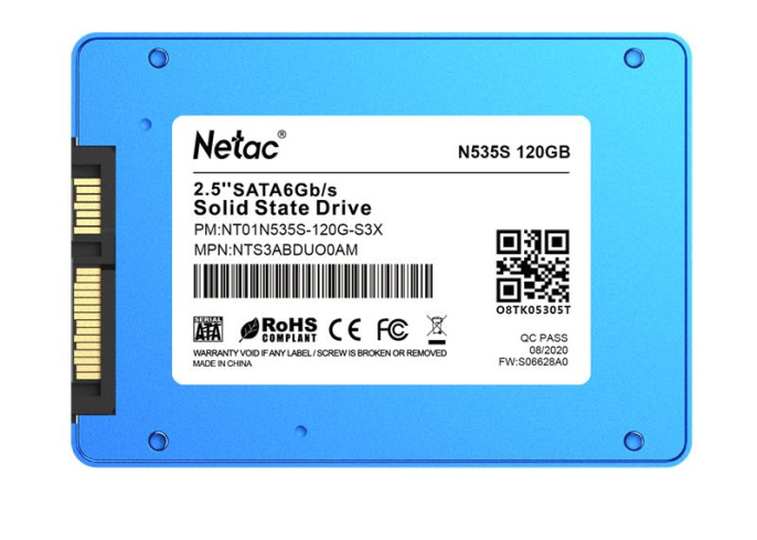 SSD накопитель NETAC N535S NT01N535S-120G-S3X 120ГБ, 2.5", SATA III, SATA