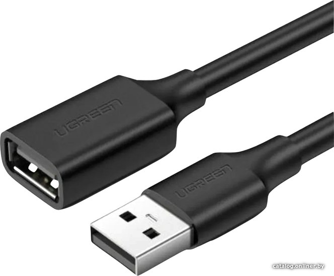 Кабель UGREEN US103 10313 USB 2.0 A Male to A Female Cable. Длина: 0,5м. Цвет: черный