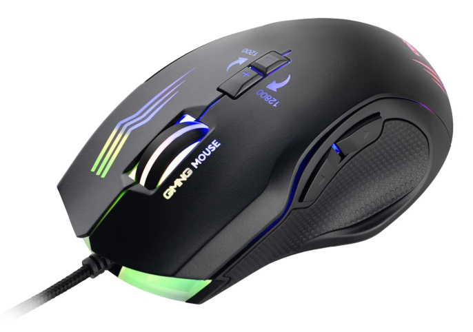 Мышь проводная GMNG 930GM, игровая, оптическая, USB, 12800dpi, черный