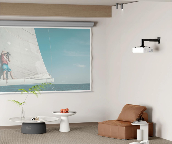 Кронштейн для проектора Cactus CS-VM-PR05B-BK, до 10кг, настенный, поворот и наклон, черный