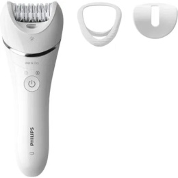 PHILIPS BRE700/01 Эпилятор 2 скорости, широкая головка, Wet&Dry, беспроводной, opti light, 2 аксессуара