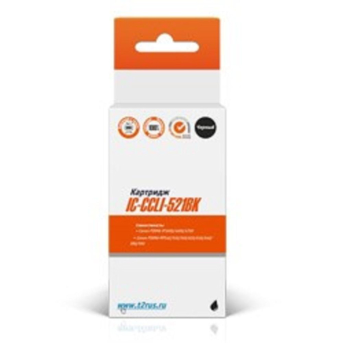 T2 CLI-521BK IC-CCLI-521BK Картридж для Canon MP540/620/630/980/PIXMA iP4700, черный, с чипом