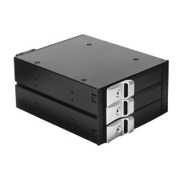 Корзина для HDD ExeGate HS335-01 (универсальная, на 3*3,5" SATA/SAS HDD, занимает 2*5,25" отсека, RTL) EX264639RUS
