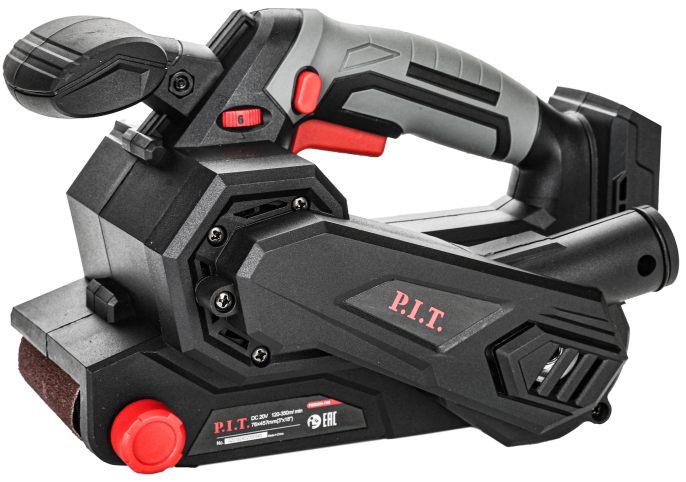 Аккумуляторная ленточная шлифмашина P.I.T. SOLO 20 В, 457x76 мм, 120-380 м/мин PBS20H-75B