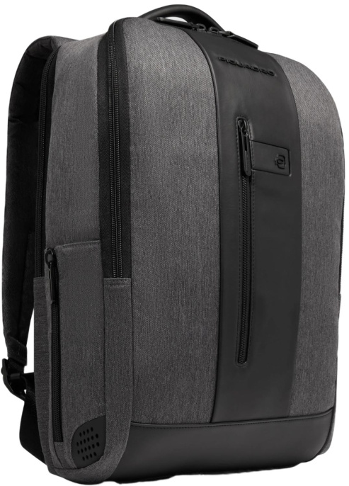 Рюкзак мужской Piquadro Brief2 CA4818BR2/GRN серый/черный нейлон/натур.кожа