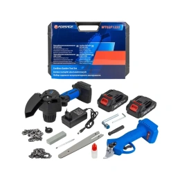 Набор cадового аккумуляторного инструмента Forsage пила аккумуляторная wt02f1230, пила аккумуляторная csr 1118 e, в комплекте с аксессуар F-WT02F1235(56459)