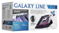 Утюг GALAXY LINE GL 6128, с паровым ударом, 2200Вт, черный и фиолетовый