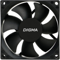 Вентилятор Digma DFan-80 80мм, 3-pin, от БП:4-pin Molex , 1800об/мин, 23 дБ, черный, Ret