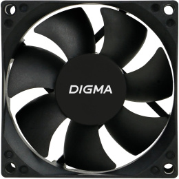 Вентилятор Digma DFan-80 80мм, 3-pin, от БП:4-pin Molex , 1800об/мин, 23 дБ, черный, Ret