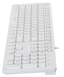 Клавиатура Оклик 500M белый USB slim Multimedia (1061586) кабель 1.5м