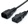 Кабель питания GoPower 00-00024537 C14 m -C13 f 1.8м ПВХ 0.75 мм удлинитель черный 1/10/100