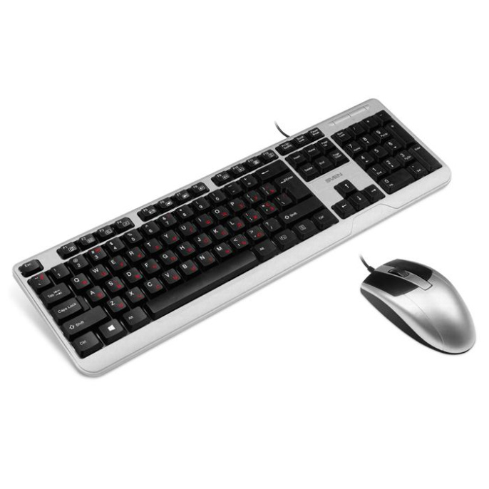 Комплект клавиатура+мышь проводной SVEN KB-S330C черный (USB, 1200dpi) (SV-017309)